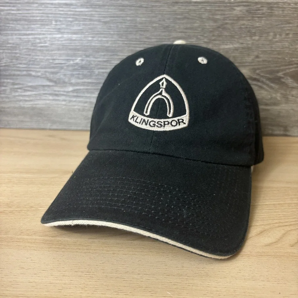 Klingspor Hat Cap Strap Back Black  Embroidered Adjustable Mens